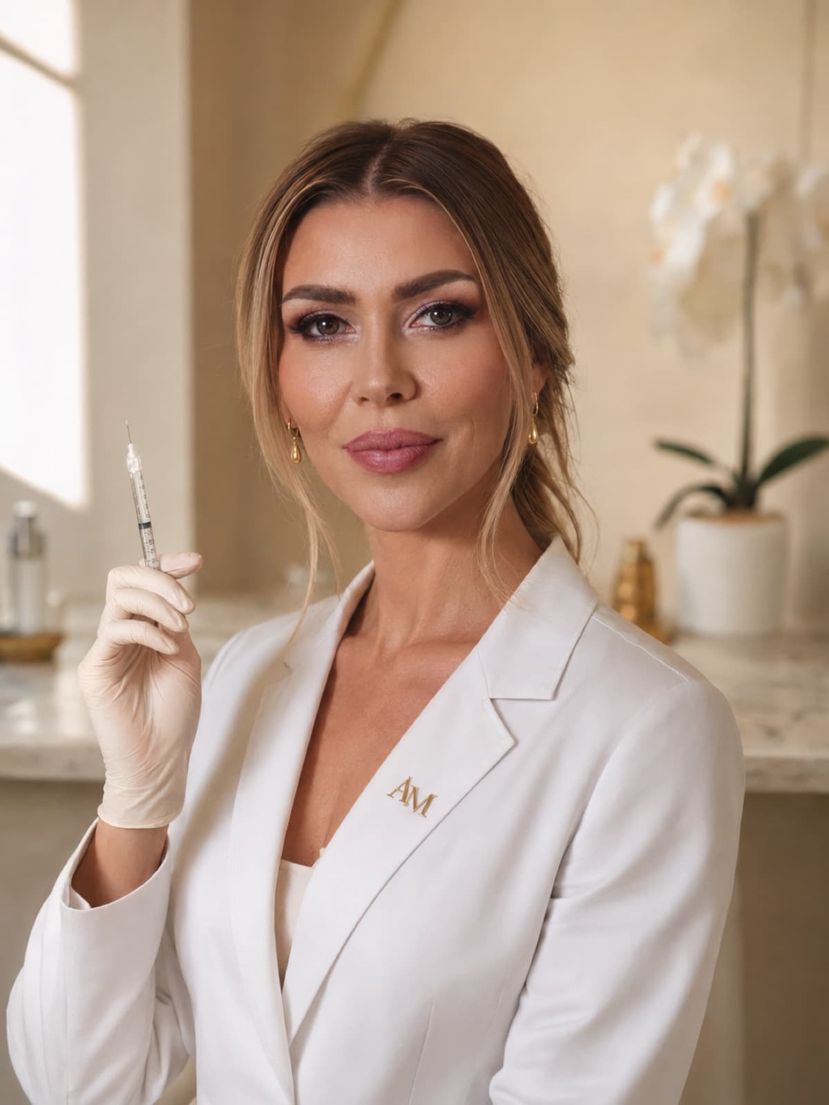 Larissa Petrea în halatul Alchemy Medical